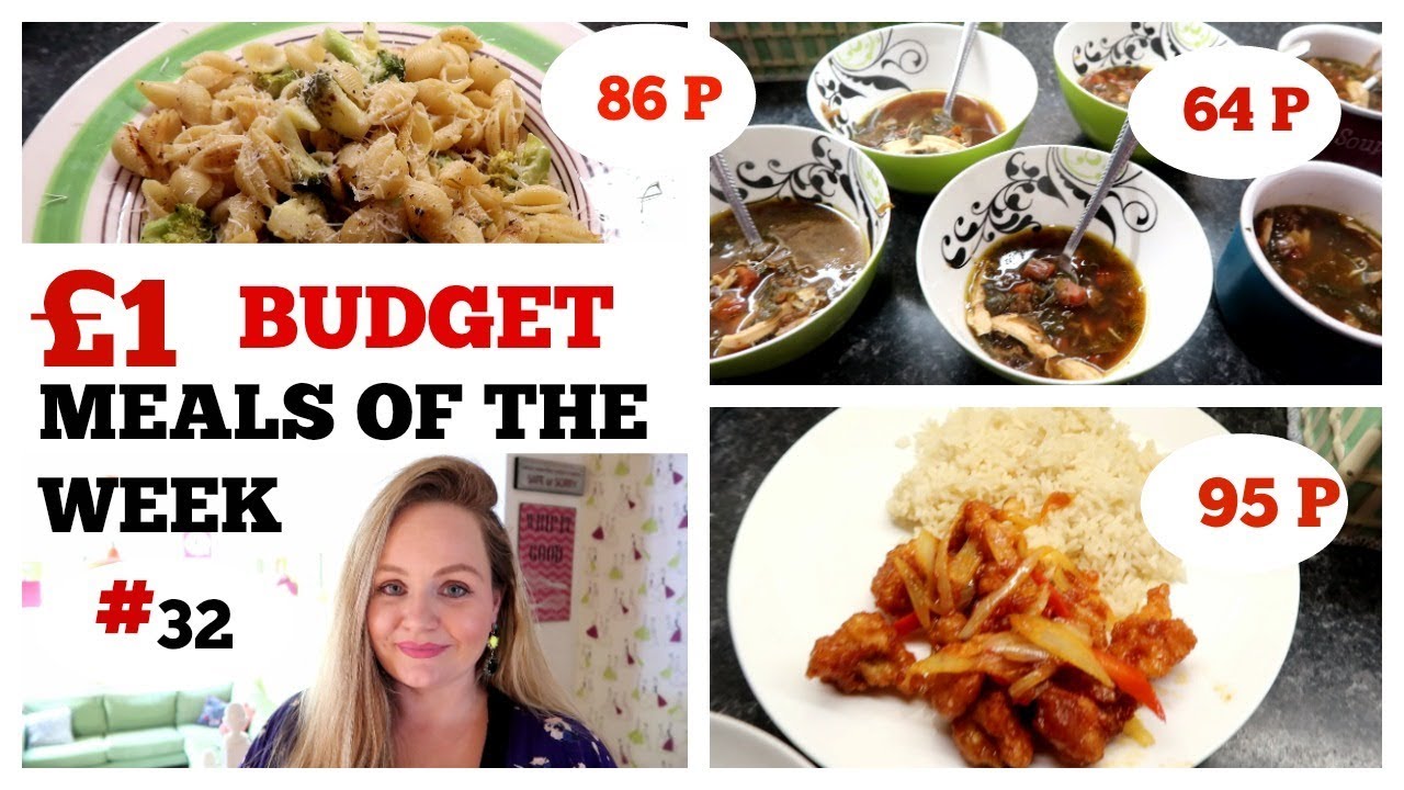 £1 One Pound BUDGET Meals Of The Week #32 / Large family dinner ideas / cheap zero waste food ideas