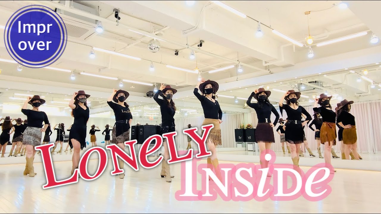 Lonely Inside / Improver Line Dance  / Right here, right now / 론리 인사이드 라인댄스 / Linedancequeen
