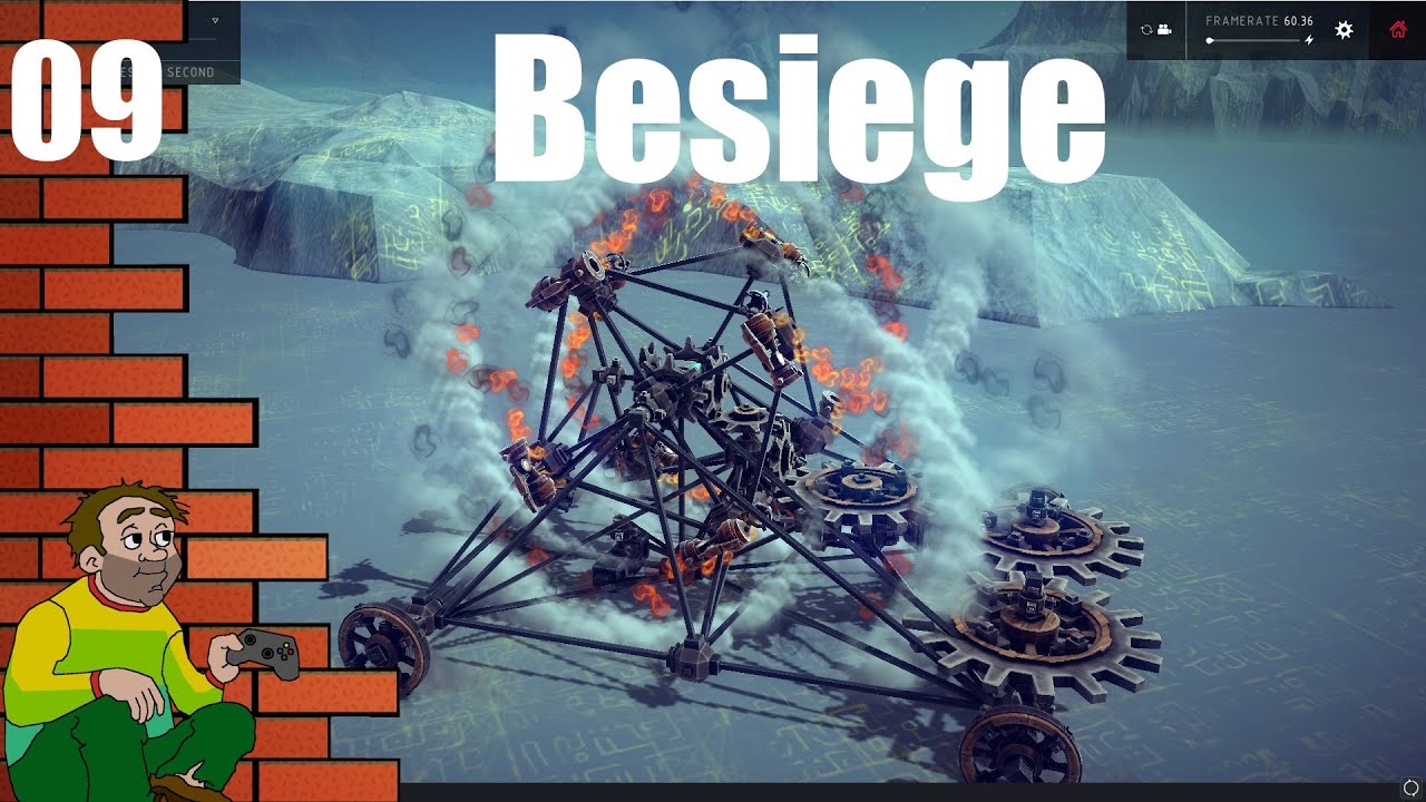 Besiege - Building A Steam Engine Powered Vehicle! AKA Fiery Ferris Wheel Of Death
