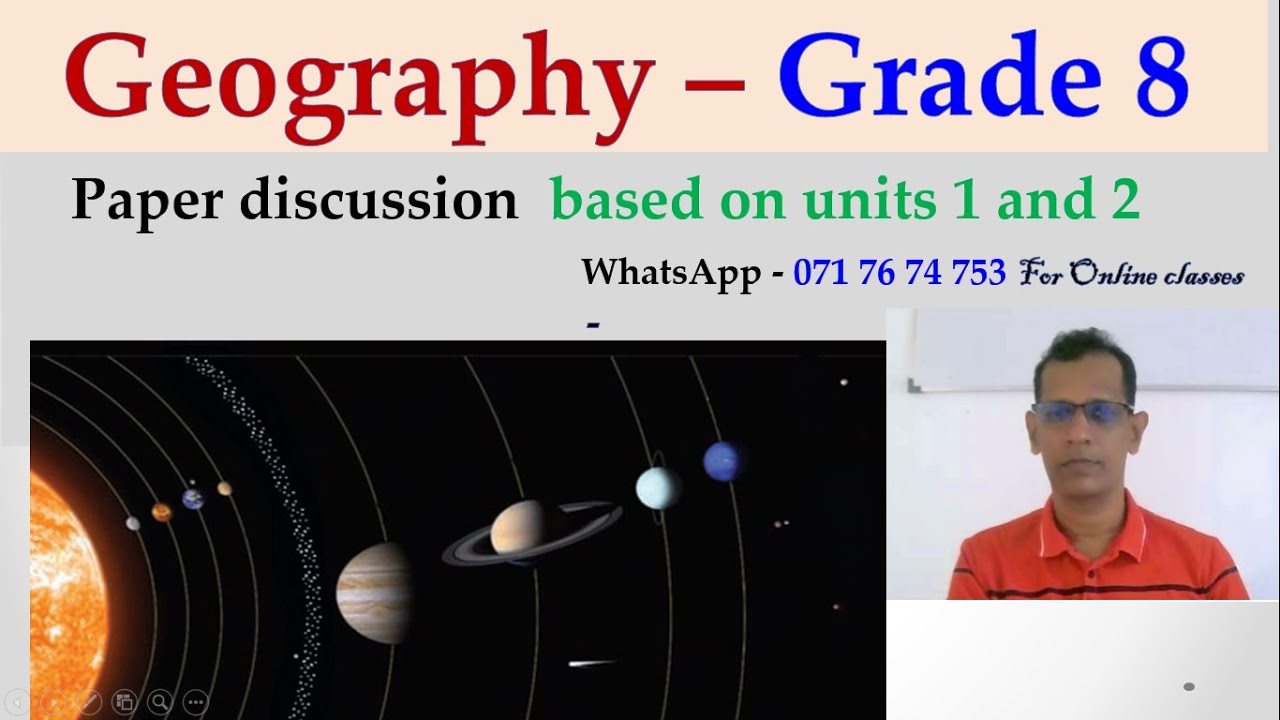 Geography (E.M)  -Grade 8 paper discussion