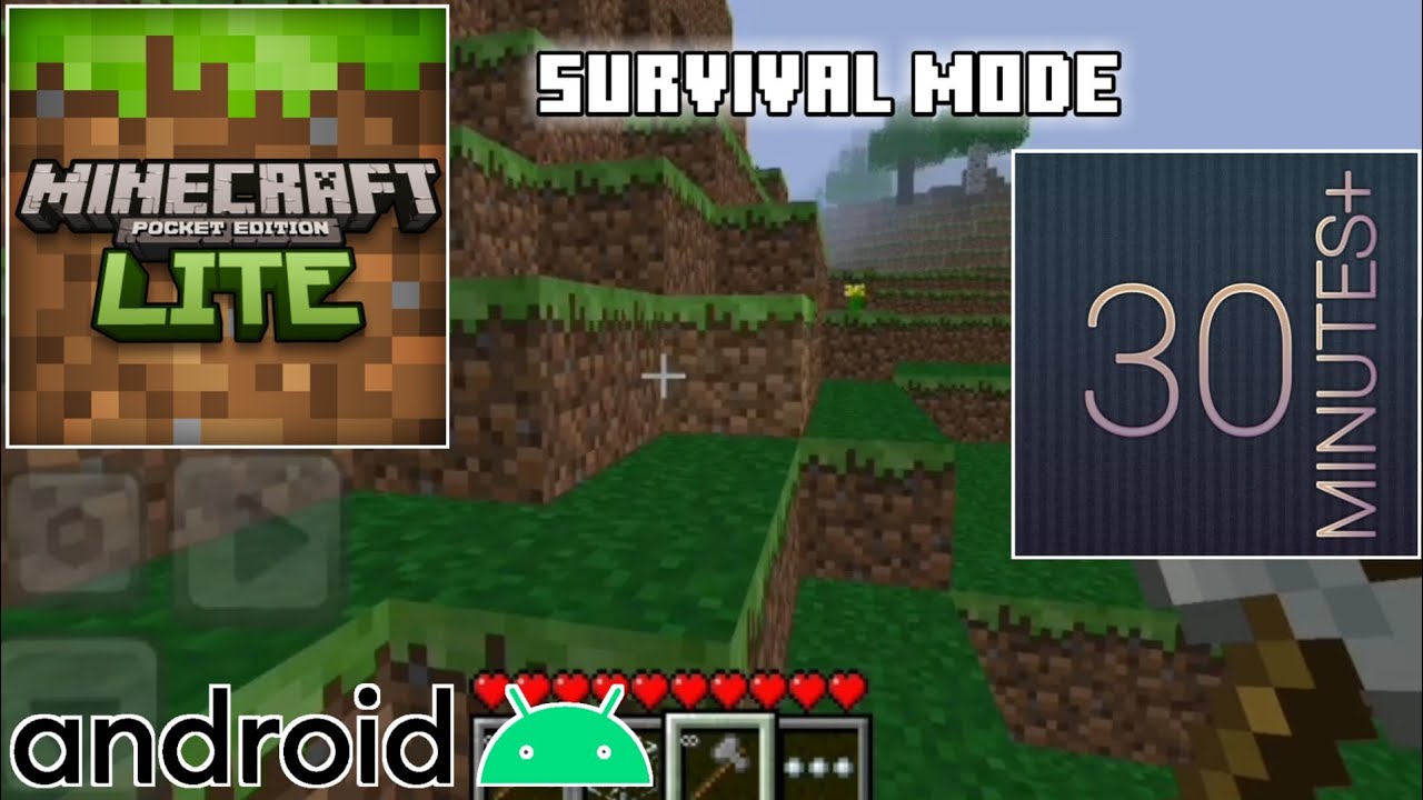 30 MINUTES+ Of Minecraft: Pocket Edition Lite Edition (Survival Mode) - No Commentary
