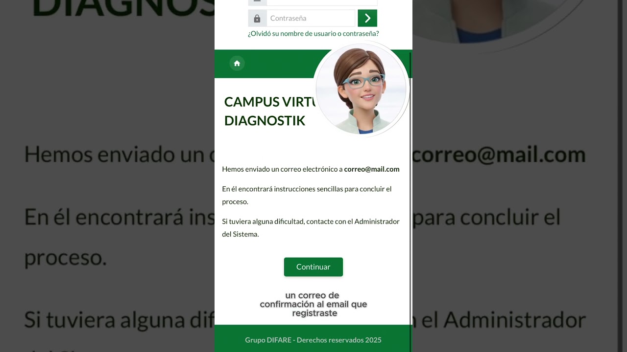 Crea tu cuenta en el Campus Virtual Diagnostik GD en pocos minutos.