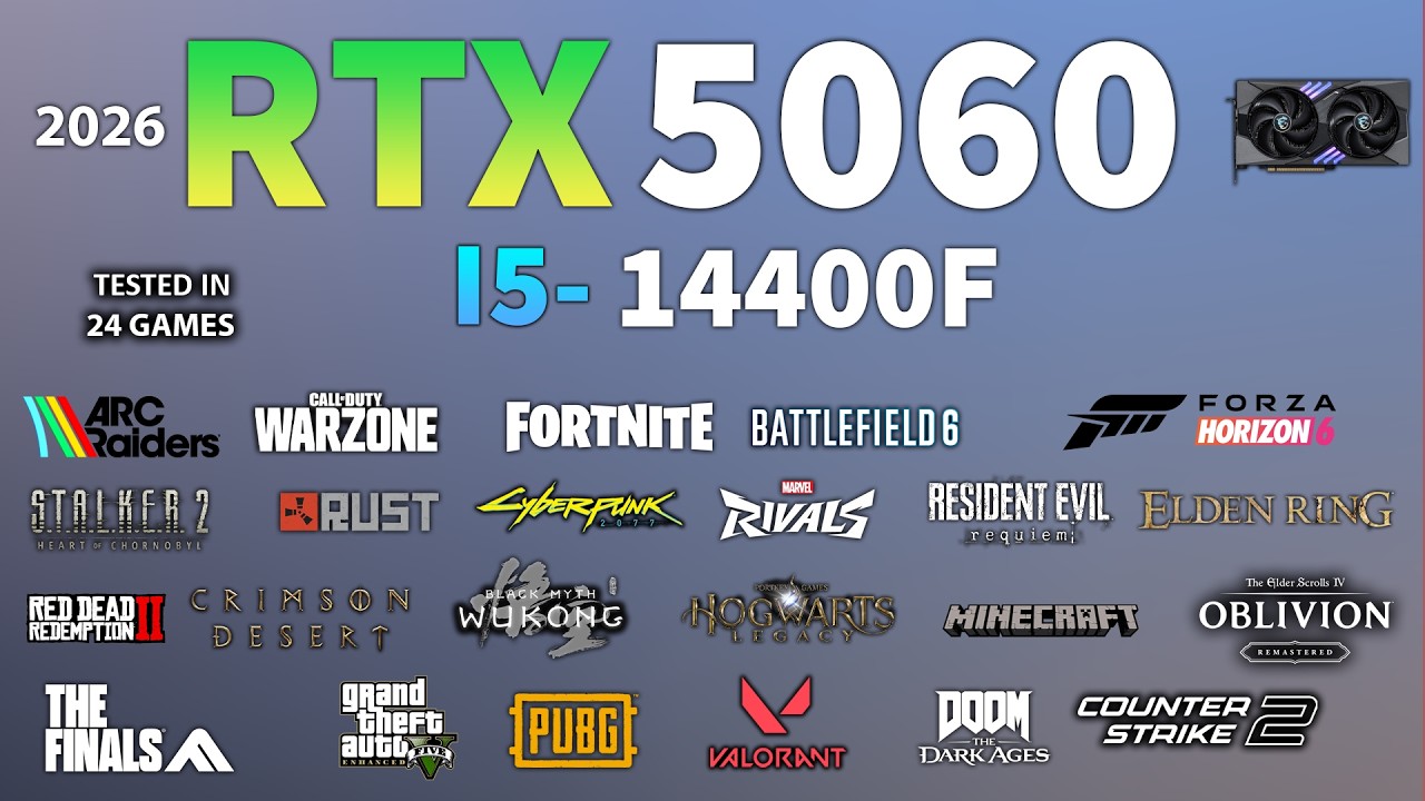 RTX 5060 + i5-14400F | Can It Handle Every AAA Game? - RTX 5060 Gaming