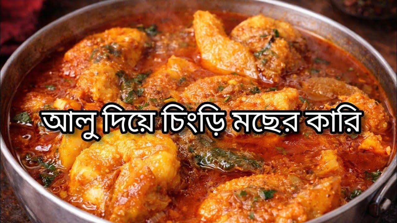 আলু দিয়ে চিংড়ি মাছের কারি /Aloo Chingri Recipe Bengali Style/Prawn Curry Recipe