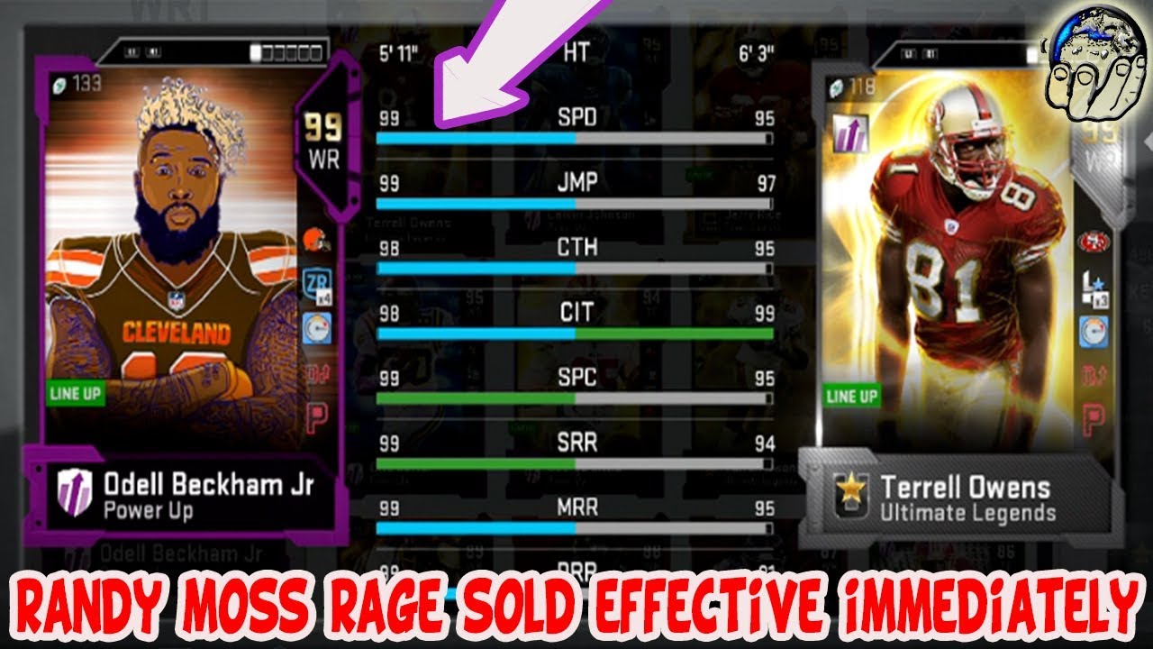 Randy Moss Rage Sold Effective Immediately! I'm Done With EA! Madden 19 Ultimate Team