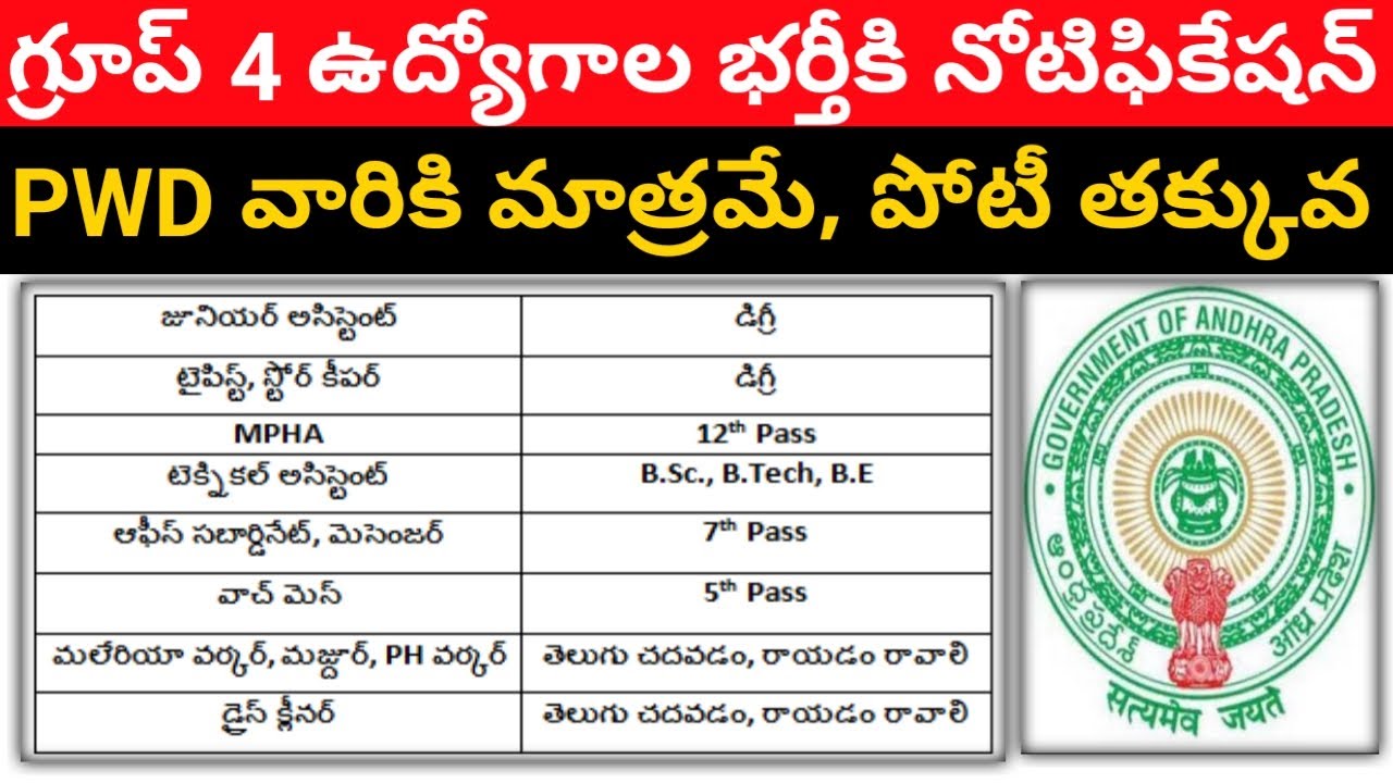 Latest group 4 vacancies || Group 4 notification || APPSC group 4 vacancies || Job updates In Telugu