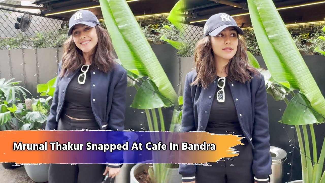Mrunal Thakur Snapped At Cafe In Bandra