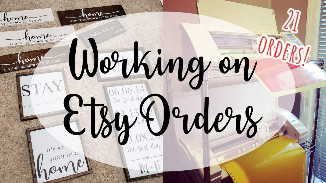 WORK ON ETSY ORDERS WITH ME- behind the scenes of an Etsy shop