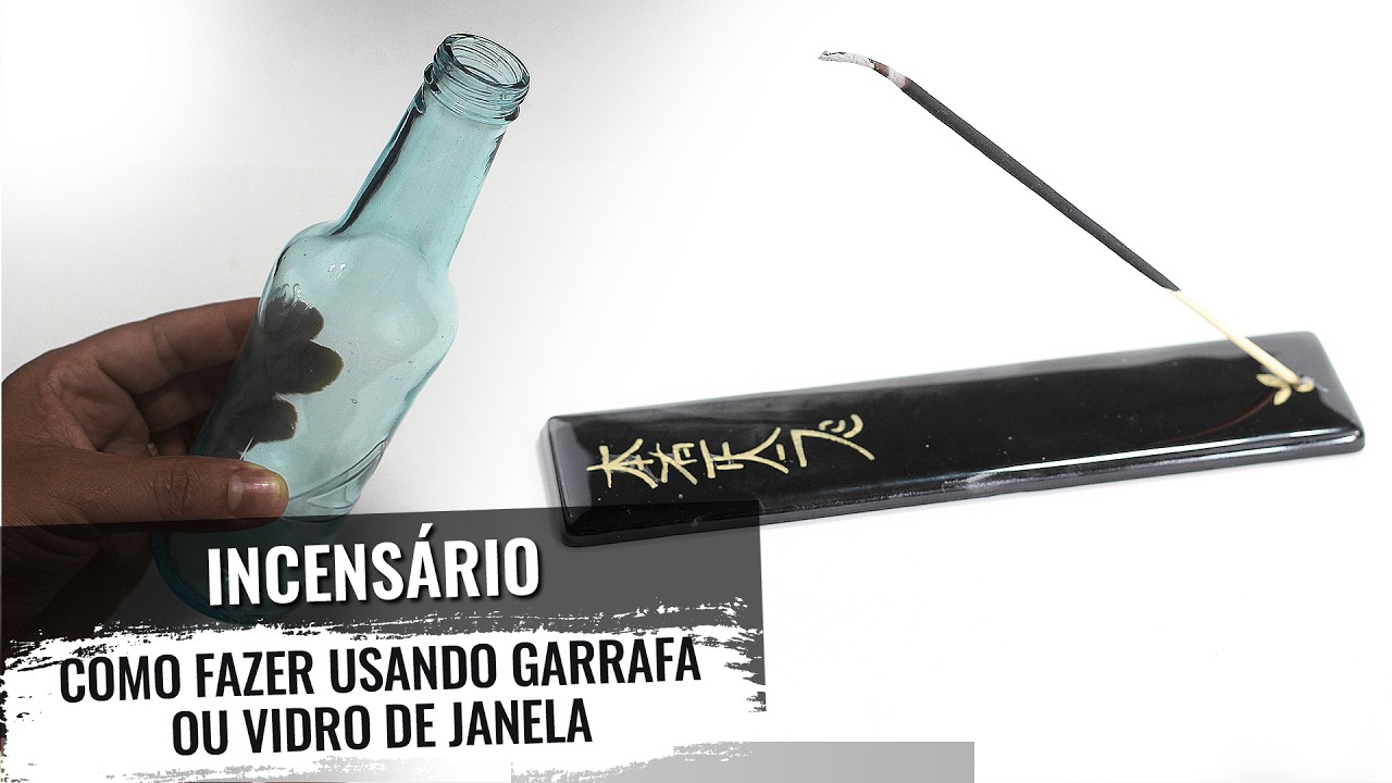 INCENSÁRIO feito de garrafa de vidro - Como fazer