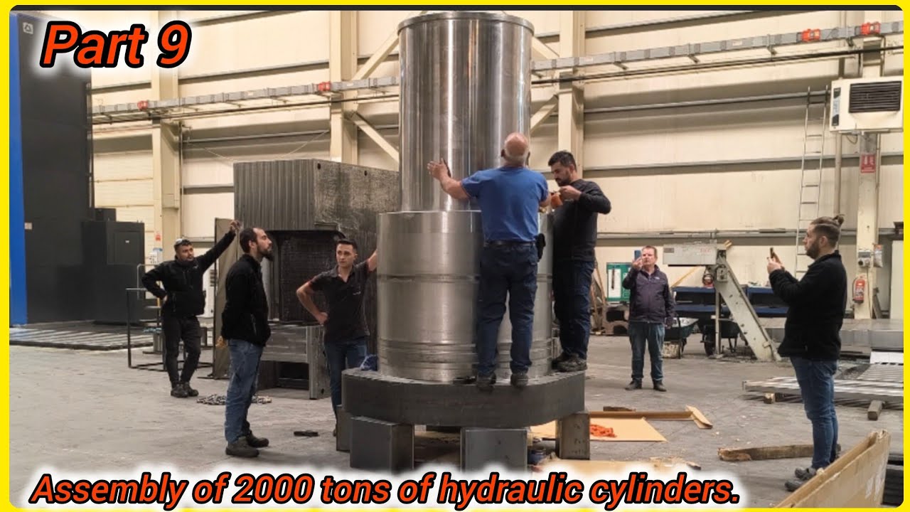 2000 Ton Hydraulic Cylinder Assembly | Factory Teamwork | PART 9 