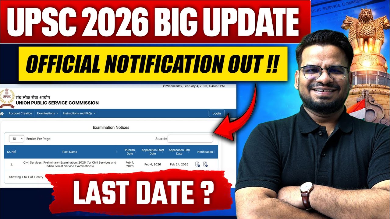 UPSC CSE 2026 Notification Out 🔥 | Syllabus, Eligibility, Exam Pattern | Full Details