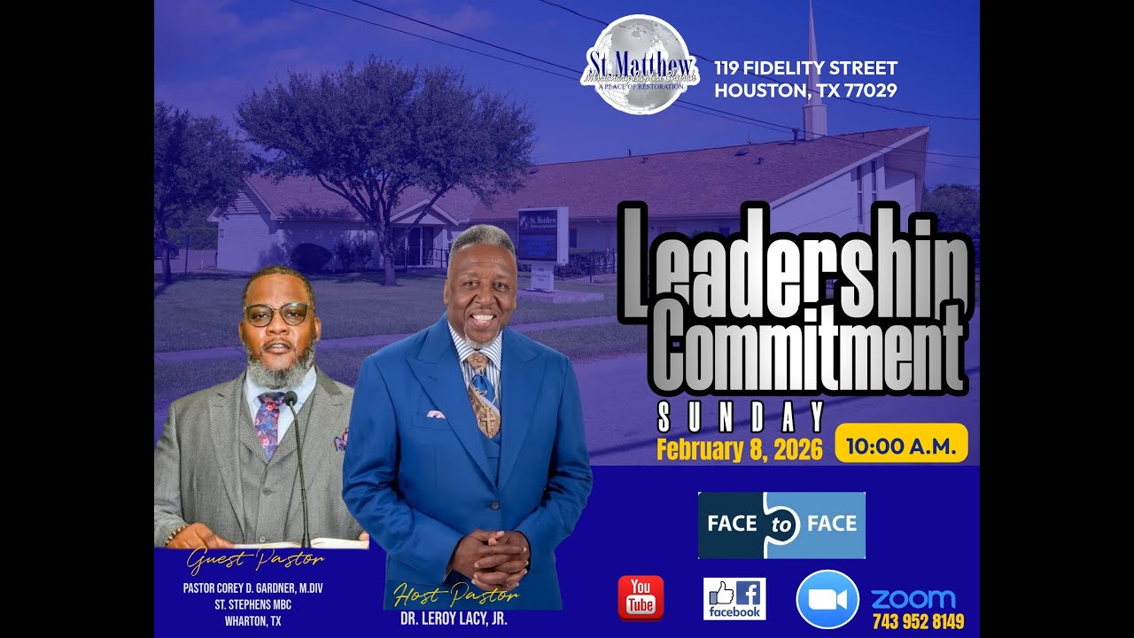 Sunday Morning Worship 02/08/2026 | Dr. Leroy Lacy, Jr. | St. Matthew MBC