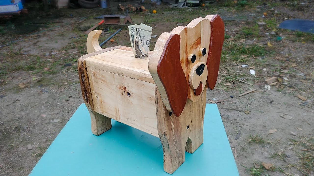 Alcancía de madera de Pallet / woodworking