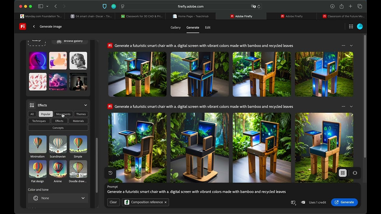 Showing Design Process in Adobe Firefly