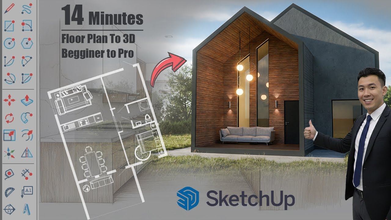 Modern House 3D Modeling in 14 Minutes | Fast & Easy