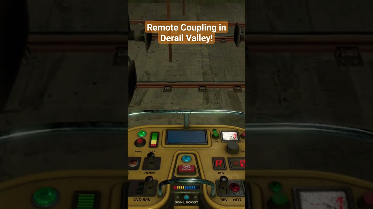 Remote Coupling in Derail Valley #derailvalley #gaming #train #simulator #cargo #military #topsecret
