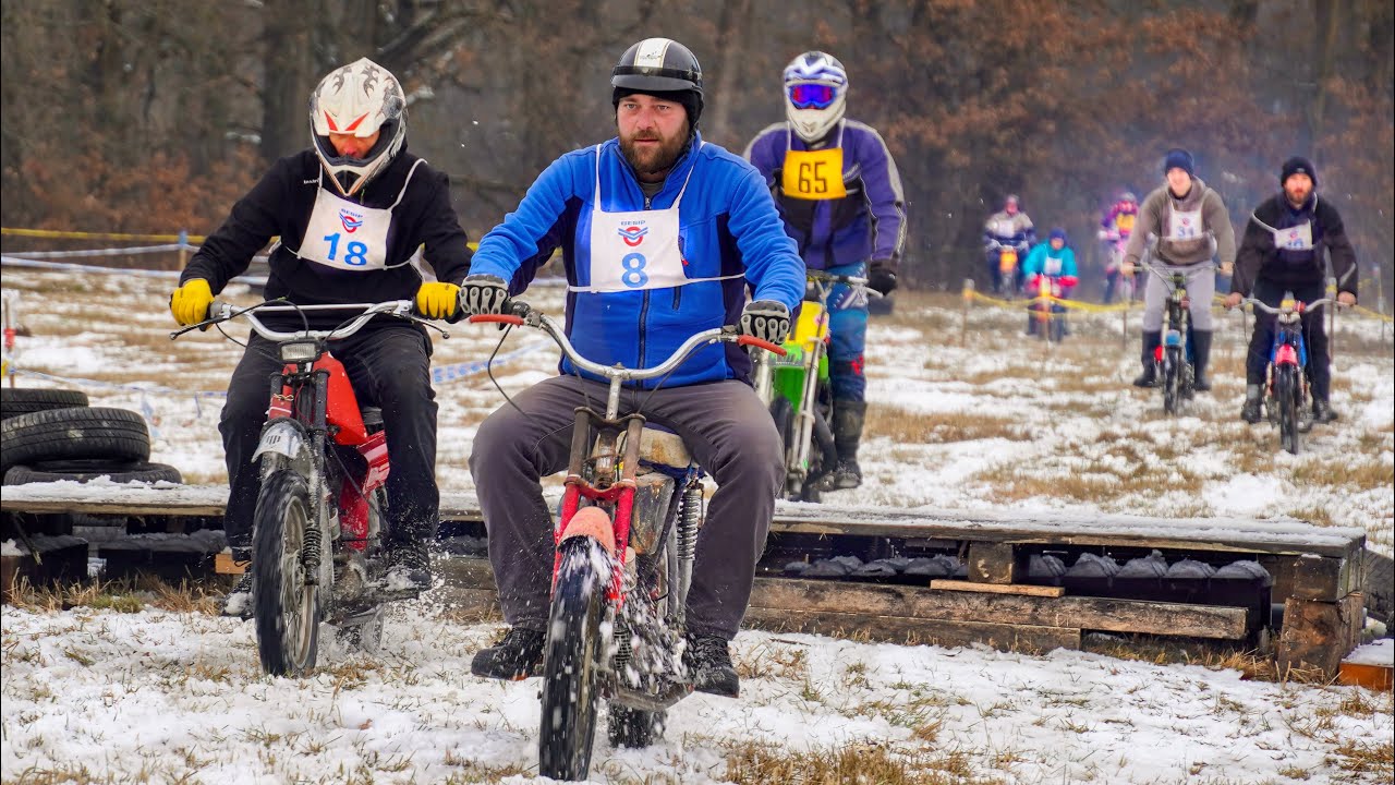 Crazy motorbike race in snow ❄️ Fichtel day - Soběslav 2025 🥶 - KLASIK