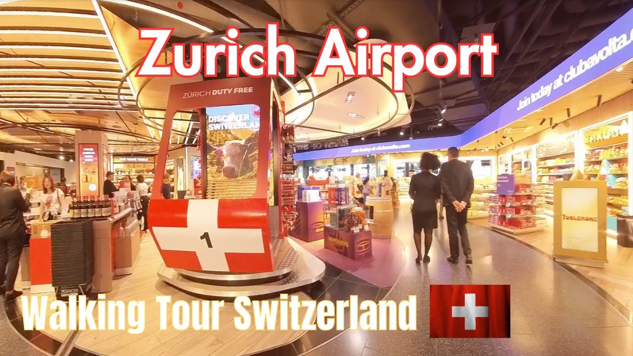 Zurich Airport (ZRH) Airside Tour | Shops, Restaurants & Gate B Walk