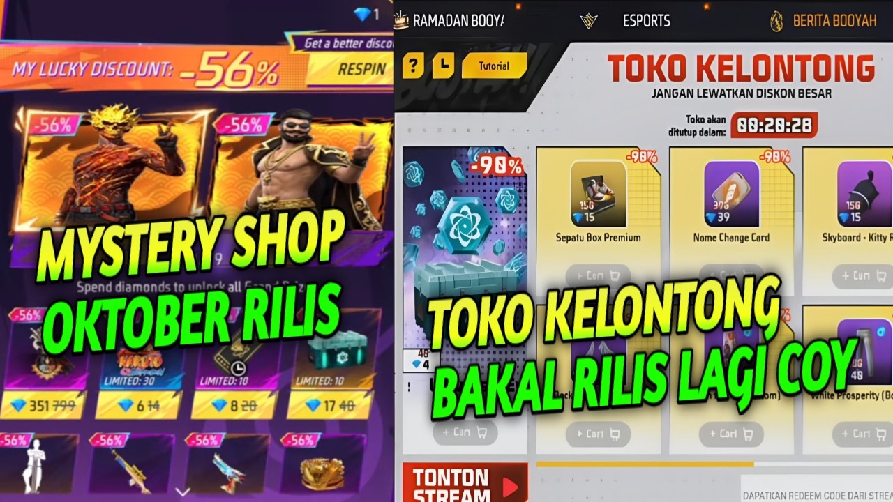 BOCORAN TOKO KELONTONG DAN MYSTERY SHOP OKTOBER, TOKO KELONTONG KAPAN RILIS LAGI