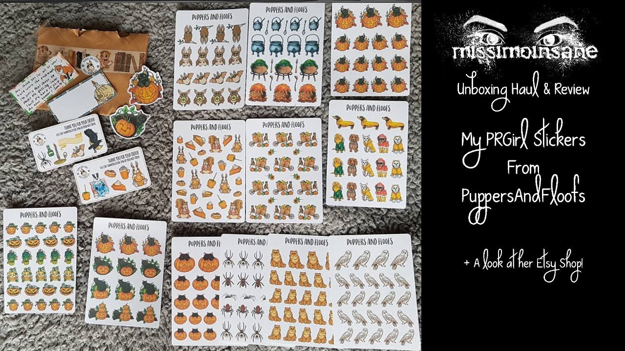 7th Haul PRGirl PuppersAndFloofs Sticker Goth Witchy - Plus 20% off!! (Planner)