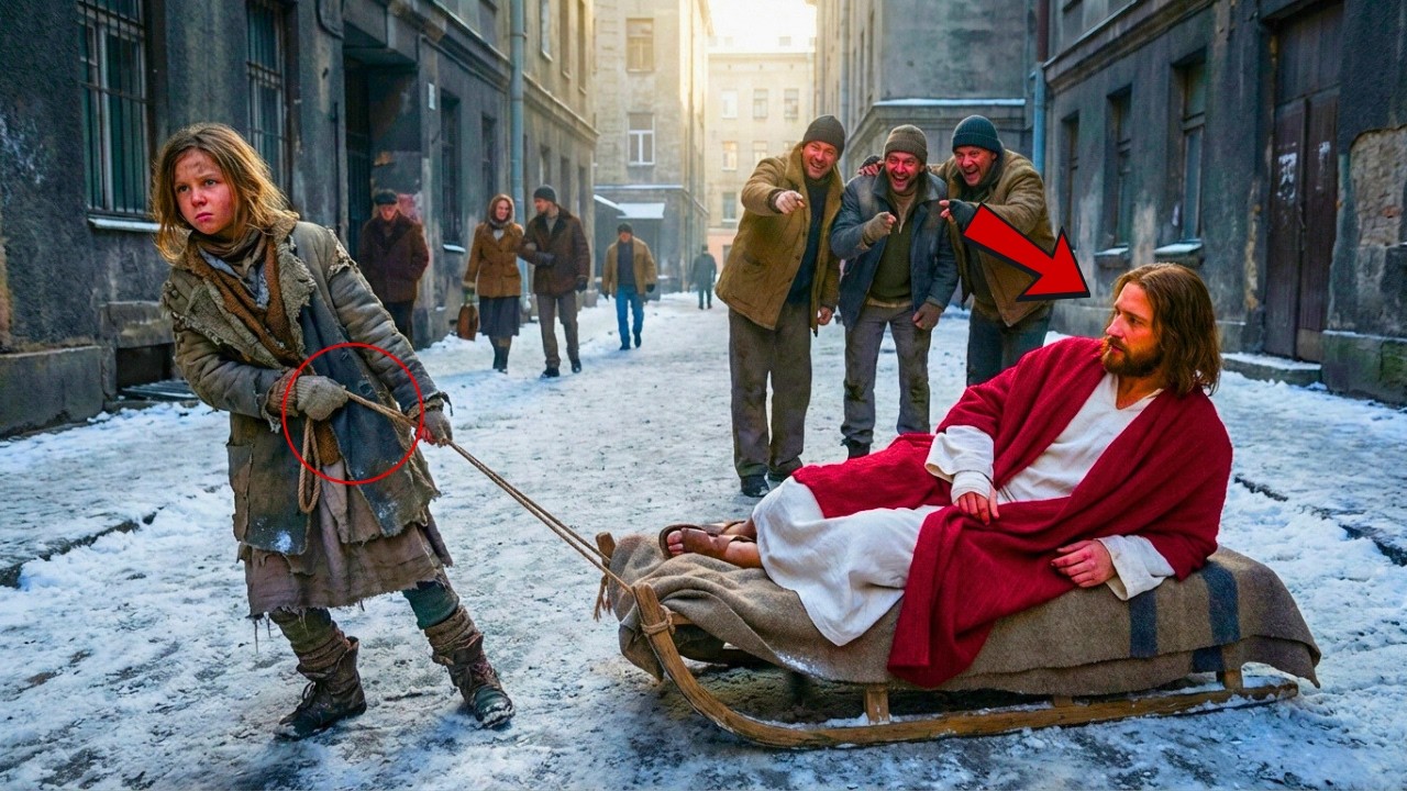 MAŁA DZIEWCZYNKA ciągnęła rannego przez zaspy, gdy inni szydzili... Nie wiedziała, że TO JEZUS.