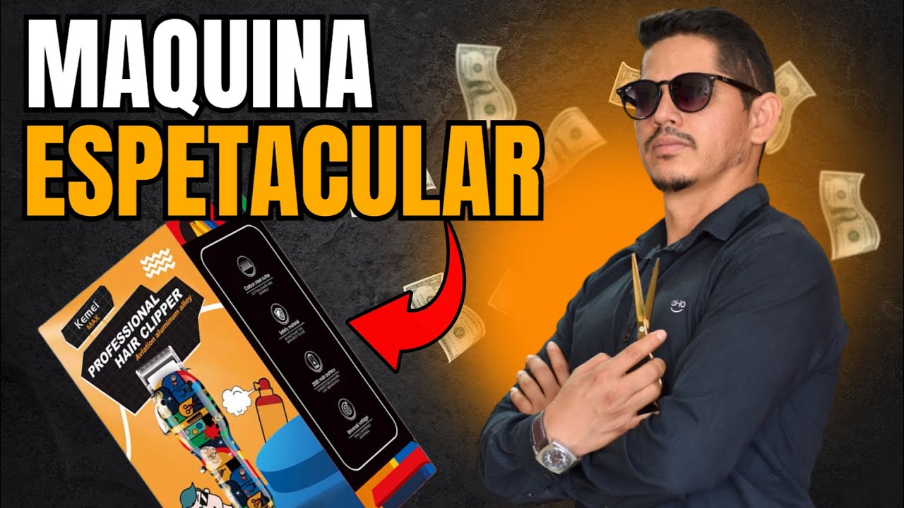 Máquina De Cortar Cabelo Kemei Km-MAX 2092 Professional Hair Clipper - Corte Profissional