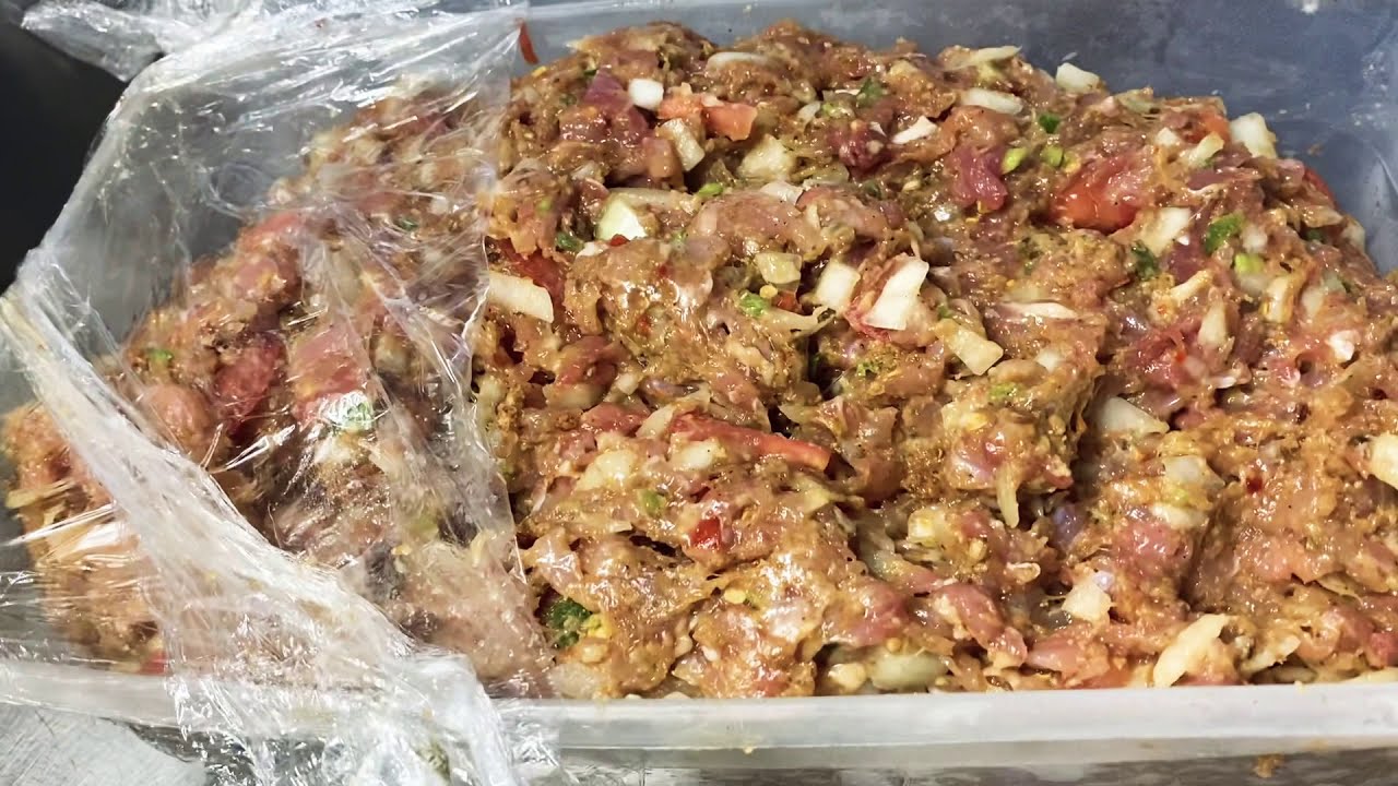 Fresh chapli kobab on grill