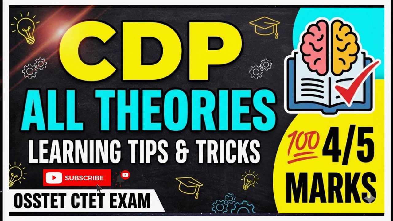 OSSTET //CTET !All CDP important theories in one vedio!! Most important Topic!! #shorts #pedagogy 