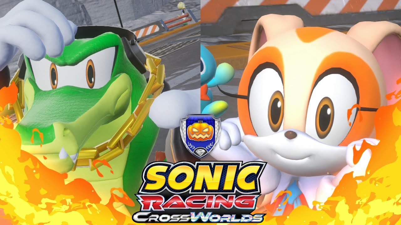 Pumpkin Grand Prix | Vector vs Cream (Mirror Sonic Speed) | Sonic Racing: CrossWorlds
