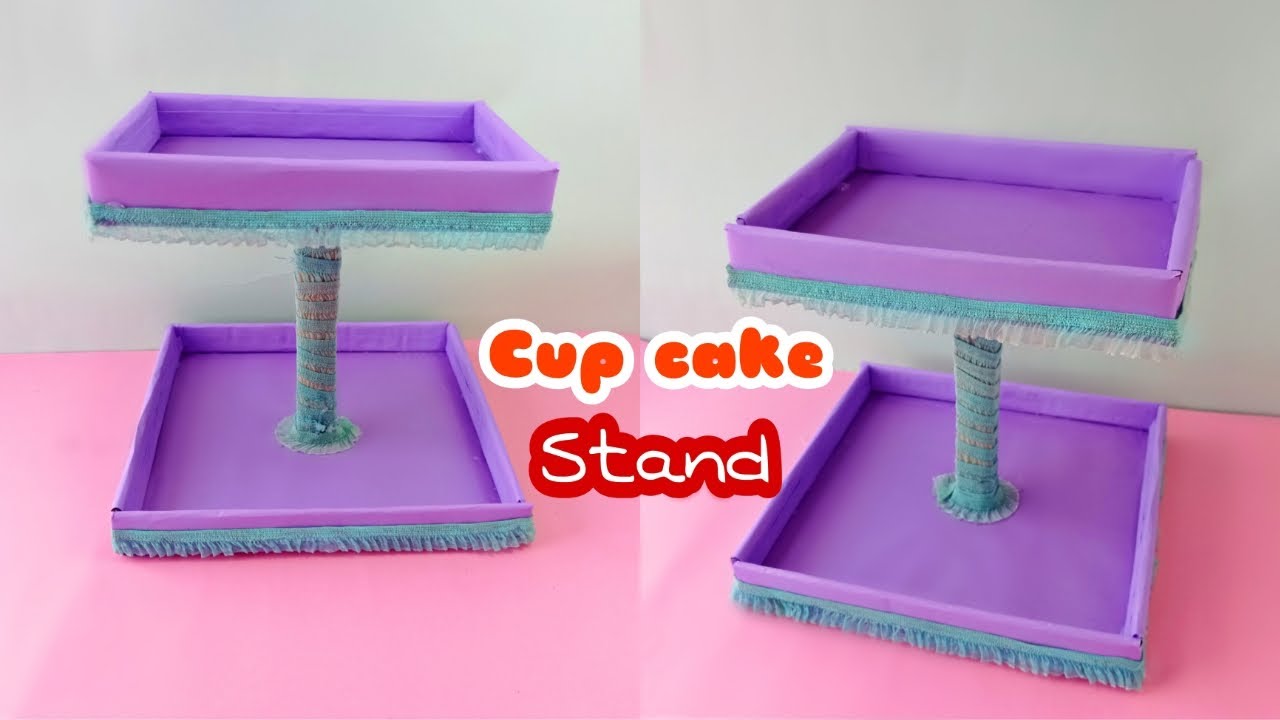 How to make cupcake stand using cardboard | Homemade cupcake holder | Diy cupcake stand