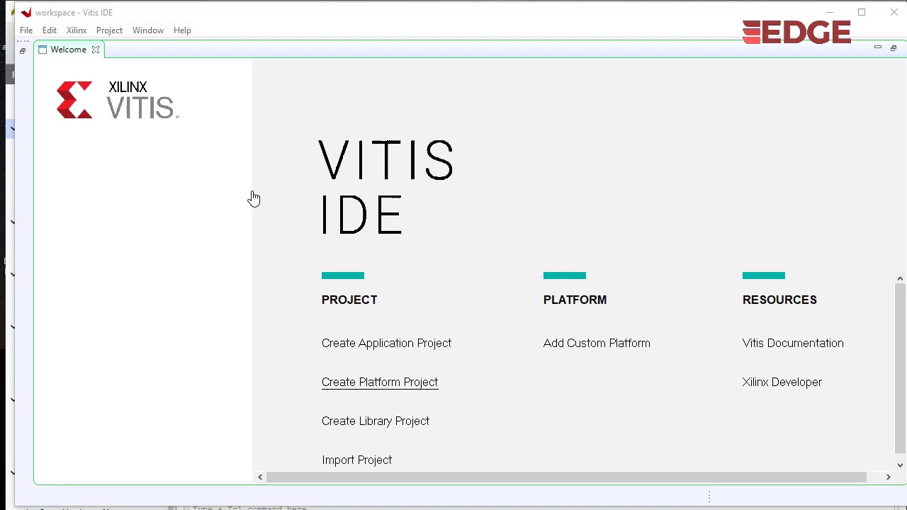 Getting Started with EDGE ZYNQ SoC FPGA kit using VITIS Software Platform 2019.2
