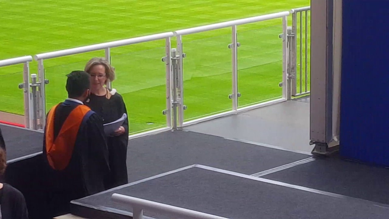 Mohammad Abu Samar was congratulated by the Vice Chancellor.