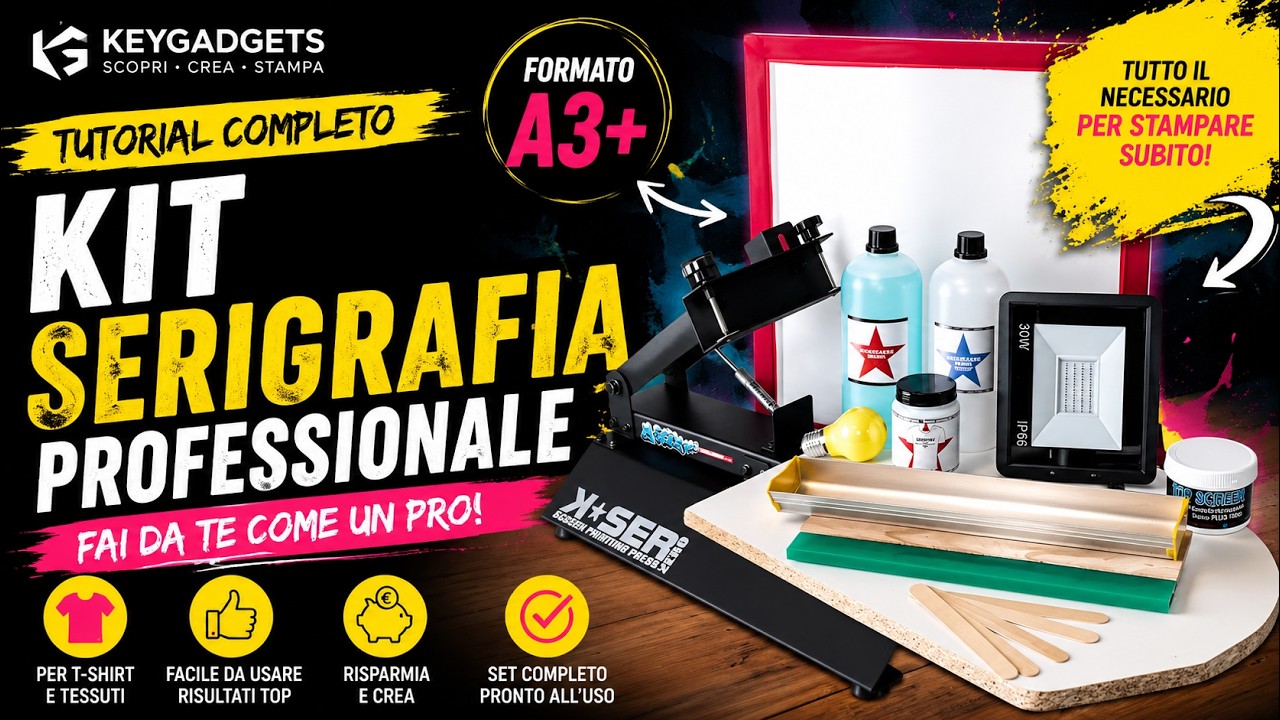 Kit completo per serigrafia | Come stampare magliette &ndash; Tutorial