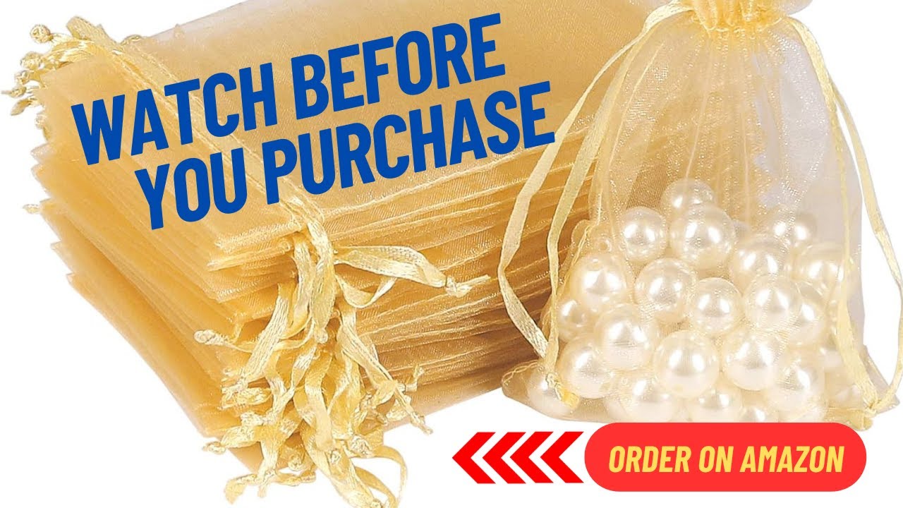 Gold Organza Gift Bags