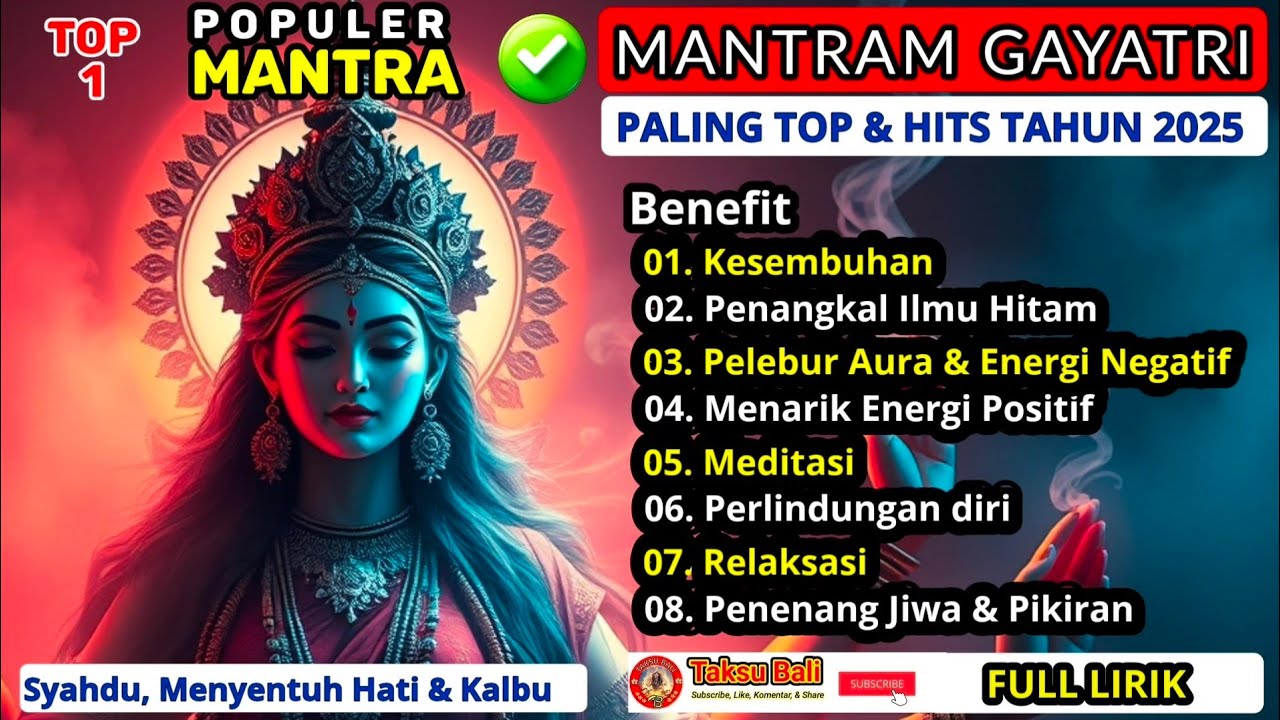 Gayatri Mantra 108 kali untuk penyembuhan,  spiritual, meditasi & perlindungan dari energi negatif