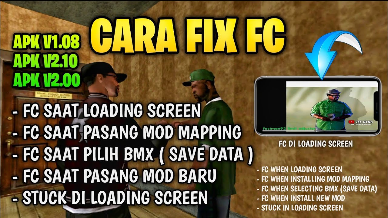 CARA FIX FC SAAT LOADING, PASANG MAPPING, PILIH BMX - GTA SA ANDROID