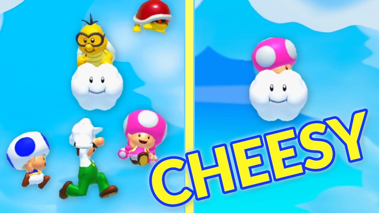 Finding HUGE Cheese w/ the Lakitu Cloud in Mario Maker 2 Multiplayer