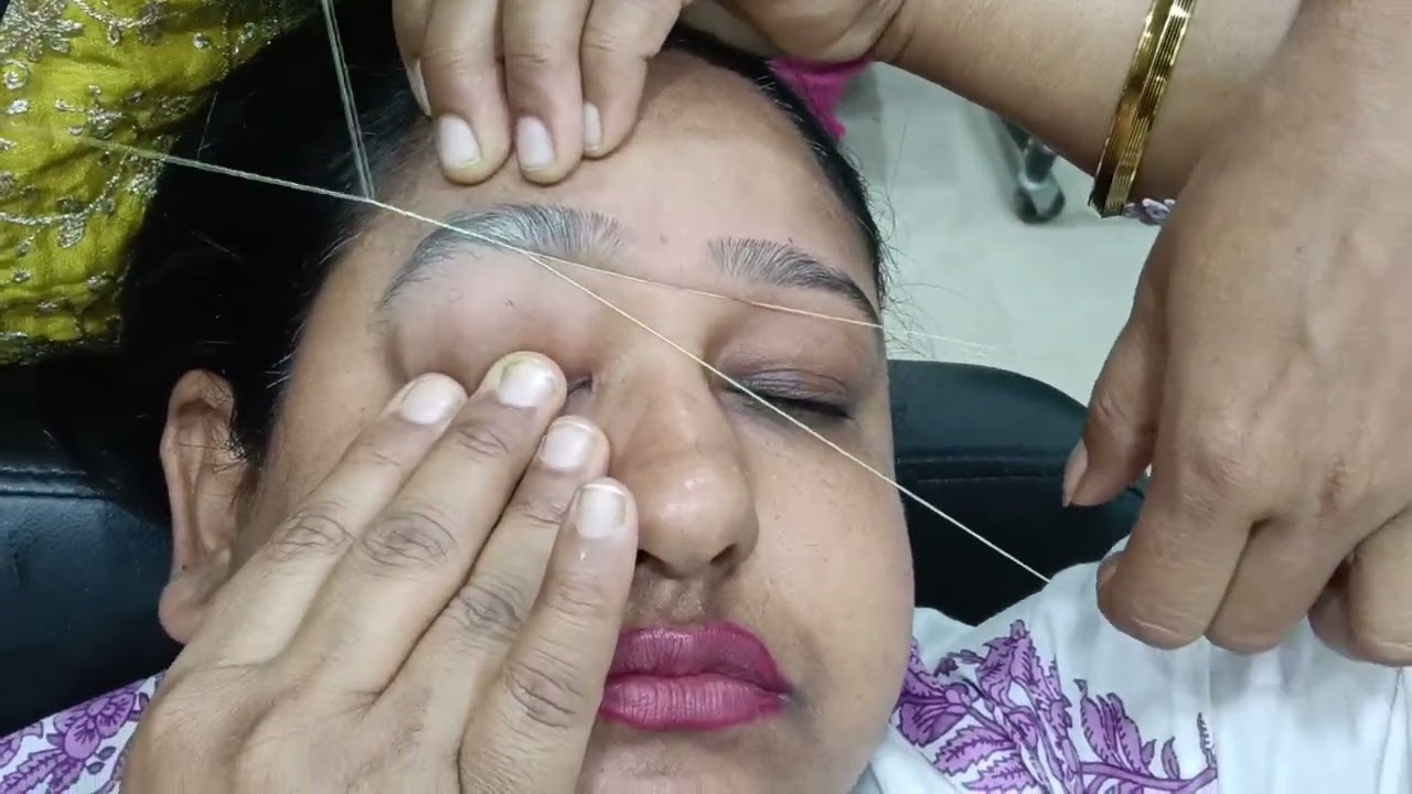 Beginners ke liye step by step threading 💯🫰🌸