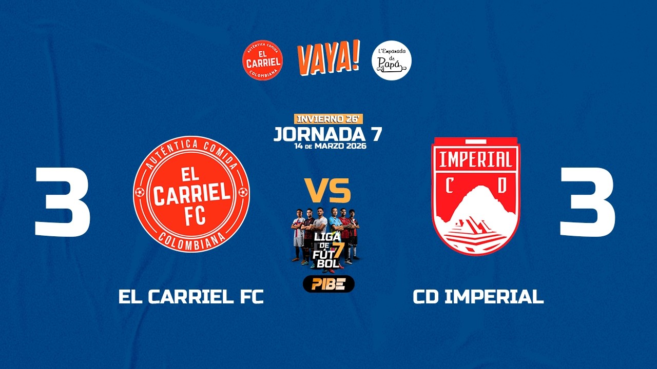 El Carriel FC 3 • CD Imperial 3 l Jornada 7 Ligas PIBE 🟠⚫️ Invierno 2026