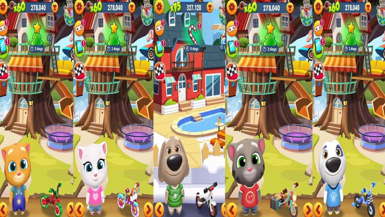 Tom Gold Run.Ginger vs Angela vs Been vs Tom vs Hank Gameplay Android#66