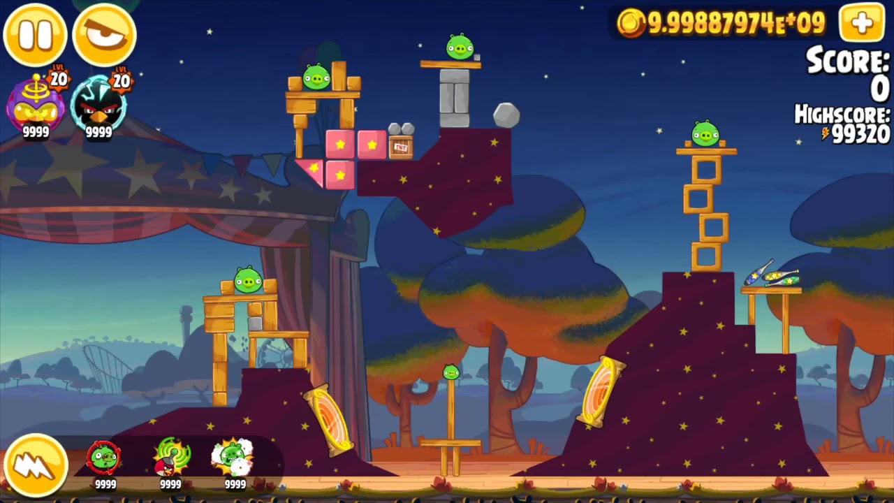 Angry Birds Seasons Abra ca bacon Mighty Eagle 100%