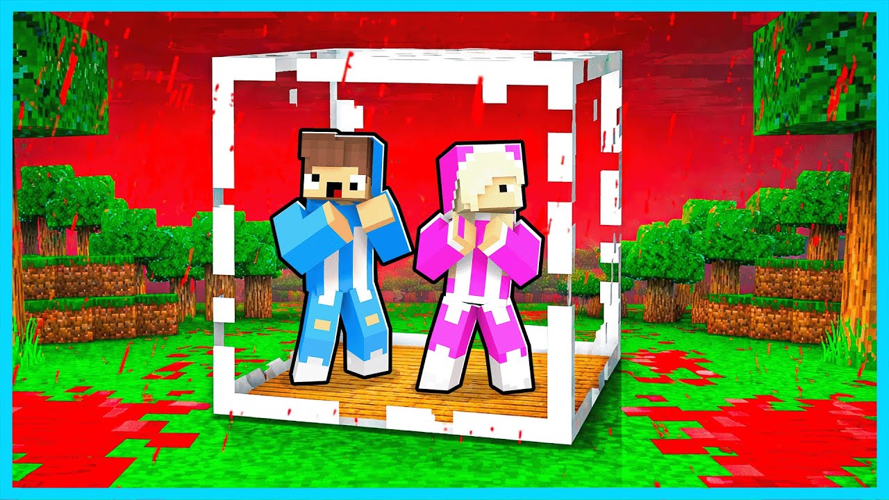 MIPAN & ZUZUZU BUAT RUMAH AMAN UNTUK BERLINDUNG DARI HUJAN DARAH MENGERIKAN DI MINECRAFT! SEREM