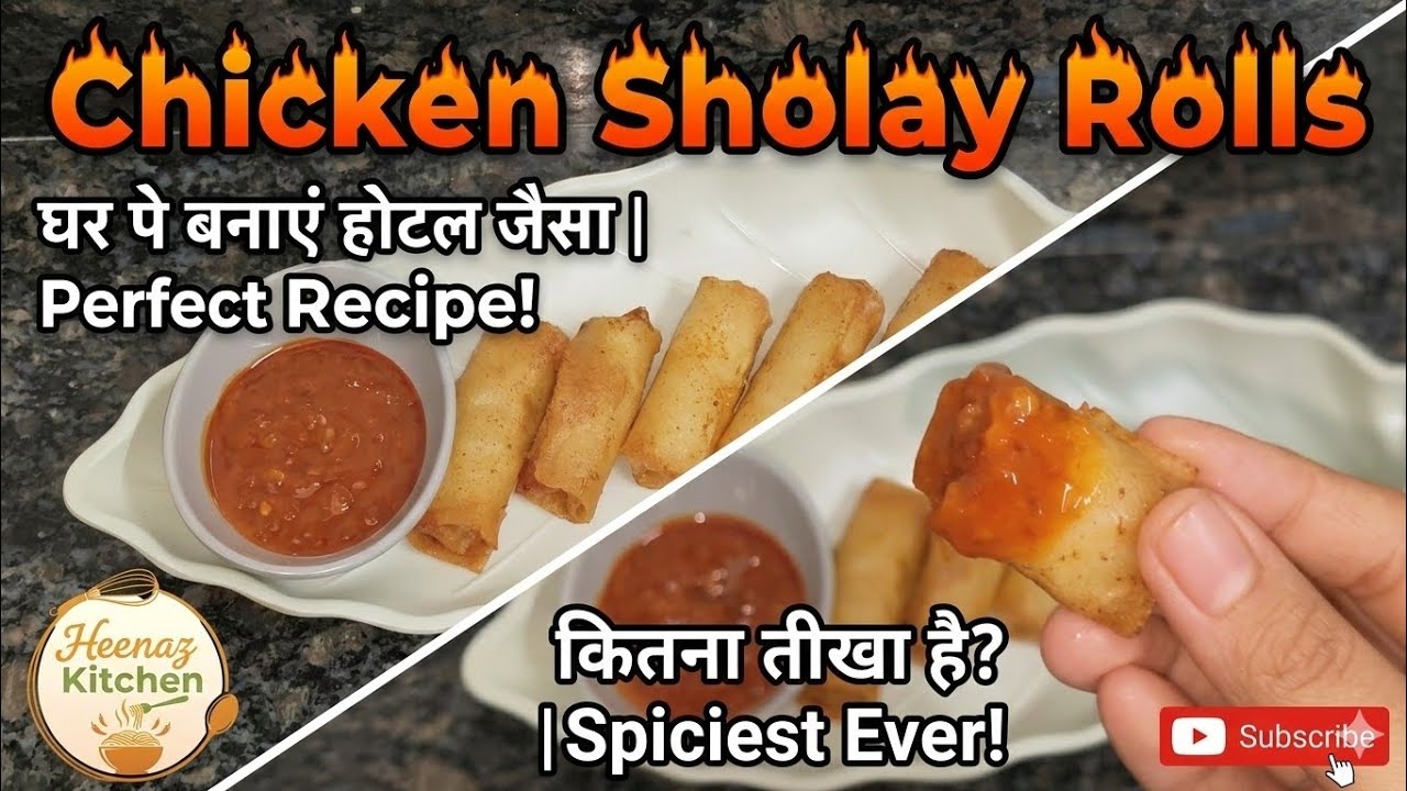 🫔Chicken Sholay Rolls 🔥 | Quick & Easy | Heenaz Kitchen