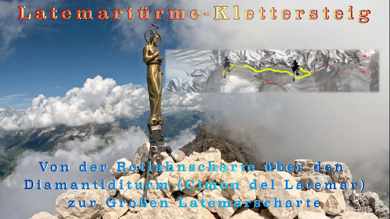 Latemar Klettersteig - Von der Rotlahnscharte über den Diamantiditurm zur Großen Latemarscharte