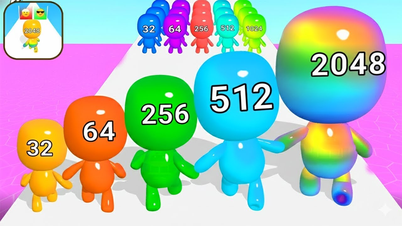 Man Runner 2048🔥 Most Satisfying Mobile Game  TikTok Trending Gameplay