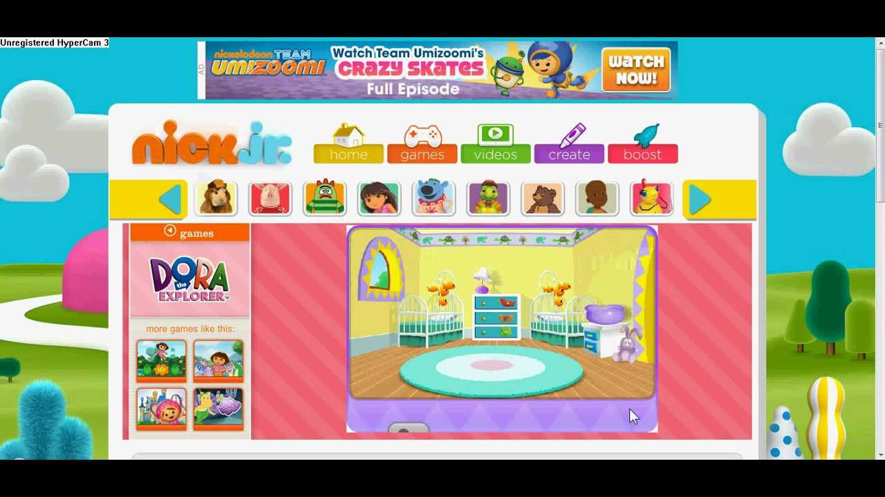 Nick Jr. Kids Games (Dora The Explorer) With Yasso Smurf