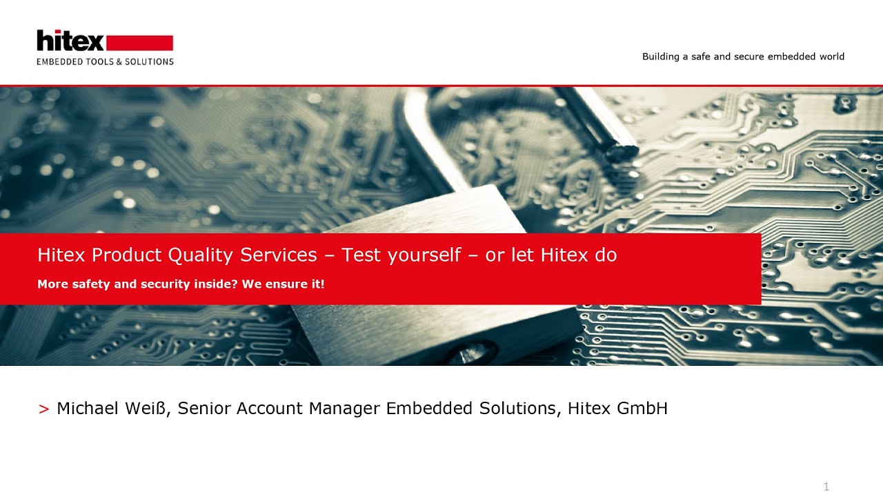 Hitex Webinar Test Services: Make or buy?