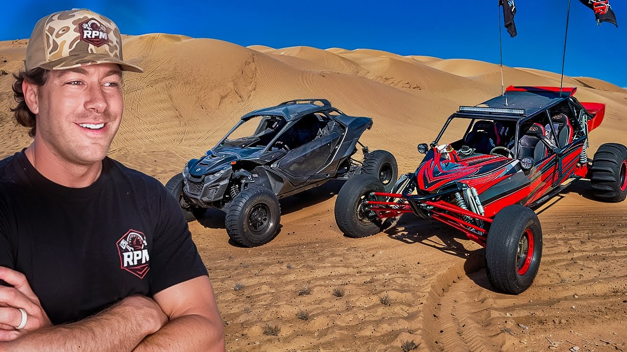 Ścigaliśmy się Maverick R z RZR Pro R z Cleetusem i Biffle w Glamis