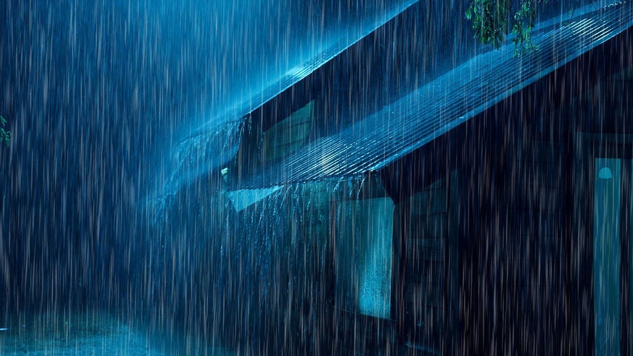 🔴 Relaxing Rain Sounds on Tin Roof for Deep Sleep, Rain Sounds for Sleeping, Heavy Rain and Thunder