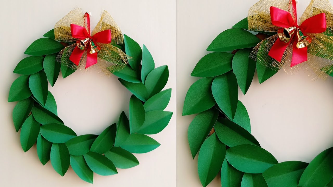 Christmas Wreath/Paper Christmas Wreath/How to make Christmas Wreath/Christmas Decoration Ideas